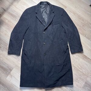 Ralph Lauren Men’s Large Wool Cashmere Coat Luxury Single Breasted Size Large